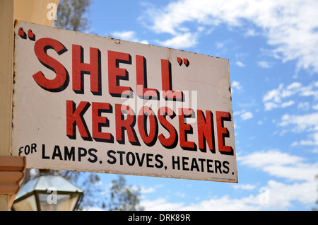 Espone alla Swan Hill Pioneer Settlement museo vivente in Victoria, Australia Foto Stock