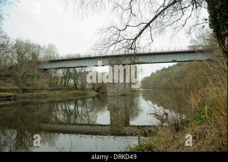 Wye Bridge sul cuore della linea Galles del Sud Builth Road Foto Stock