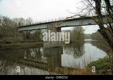 Wye Bridge sul cuore della linea Galles del Sud Builth Road Foto Stock