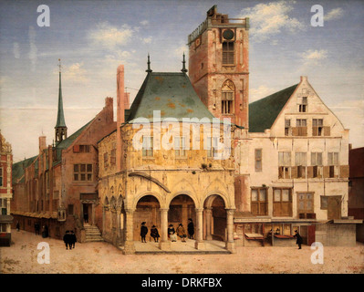 Vecchio Municipio di Amsterdam (1657) del pittore olandese Pieter Jansz. Saenredam.(1597-1665) Foto Stock