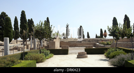 Spagna. Italica. Città romana fondata c. 206 BC. Casa degli uccelli. La cisterna sotterranea nel cortile centrale del peristilio. Foto Stock