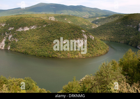 Meandro del fiume vrbas, Bosnia Erzegovina Foto Stock