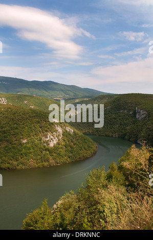 Meandro del fiume vrbas, Bosnia Erzegovina Foto Stock