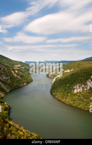 Meandro del fiume vrbas, Bosnia Erzegovina Foto Stock