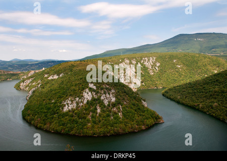 Meandro del fiume vrbas, Bosnia Erzegovina Foto Stock