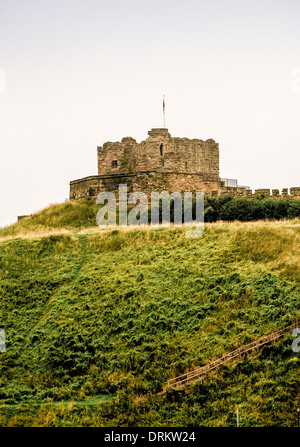 Castello di Tynemouth e Priorato, North Shields. Foto Stock