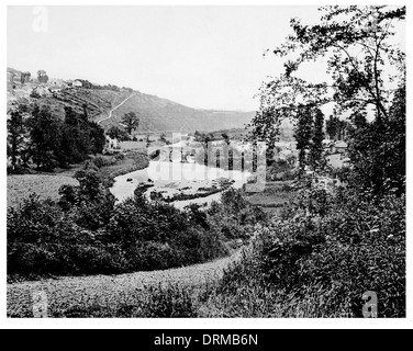 Fiume Torridge a Torrington. Devon fotografato circa 1910 Foto Stock