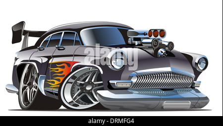 Retrò hotrod cartoon Foto Stock