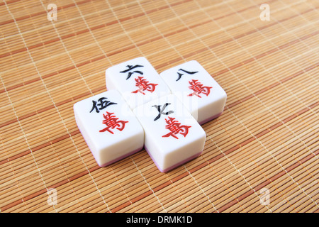 mattonelle di Mahjong Foto Stock