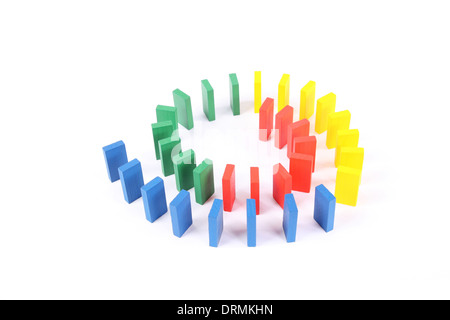 domino di colore Foto Stock