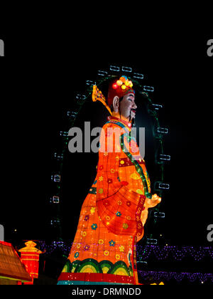 Singapore,29 gennaio 2014. Anno Nuovo Cinese Fiume Hongbao festival presso il Marina Bay piattaforma galleggiante Credito: Julio Etchart/Alamy Live News Foto Stock