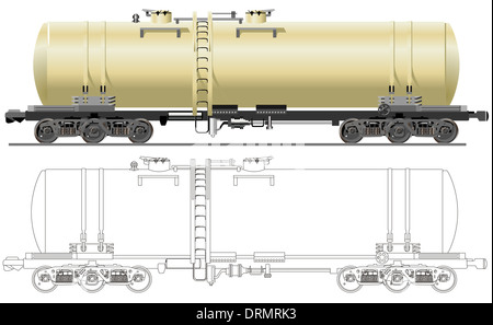 Ferrovia vetture del serbatoio Foto Stock
