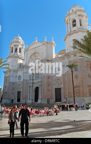 Cádiz cattedrale, Plaza de la Catedral, Cadice, Andalusia, Spagna. Foto Stock