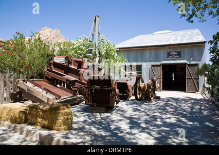 Timbro Mill Bonnie molle vecchio ranch Replica Western Town Nevada USA Foto Stock