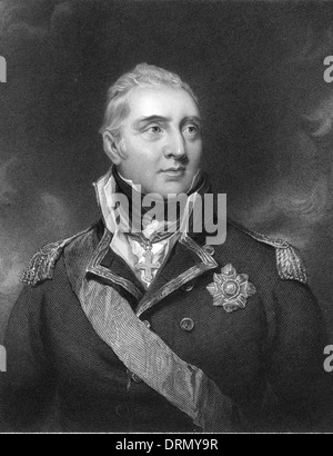 EDWARD PELLEW, primo Visconte Exmouth (1757-1833) British naval officer. Incisione da 1797 ritratto da Thomas Lawrence Foto Stock