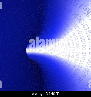 Spostando il codice binario nel canale Foto Stock