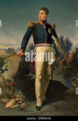 Gilbert du Motier Marchese de Lafayette, Stati Uniti d'America durante la guerra rivoluzionaria, circa 1780 Foto Stock