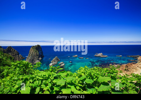 Penisola di Shakotan,Shimamui-costa,Hokkaido, Giappone Foto Stock