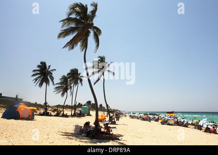 La spiaggia di Playa del Este, spiaggia di Havana, Cuba foto: pixstory / Alamy Foto Stock