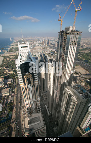 Foto aerea di Dubai negli Emirati arabi uniti Foto Stock