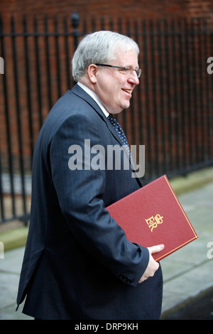 Il segretario di Stato per il trasporto Patrick McLoughlin Foto Stock