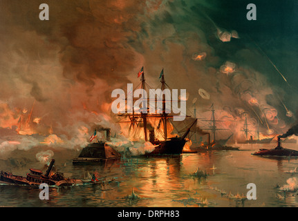 La cattura di New Orleans durante gli Stati Uniti la guerra civile, Aprile - Maggio 1862 Foto Stock