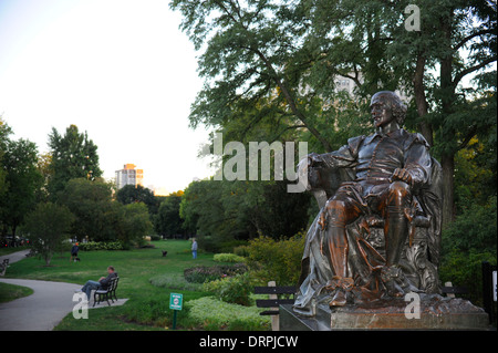 William Shakespeare monumento a Lincoln Park di Chicago, Illinois. Progettata dallo scultore William Ordway Partridge nel 1893 Foto Stock