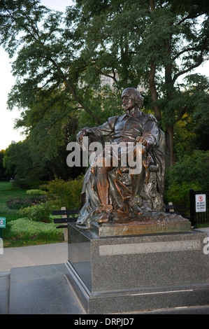 William Shakespeare monumento a Lincoln Park di Chicago, Illinois. Progettata dallo scultore William Ordway Partridge nel 1893 Foto Stock