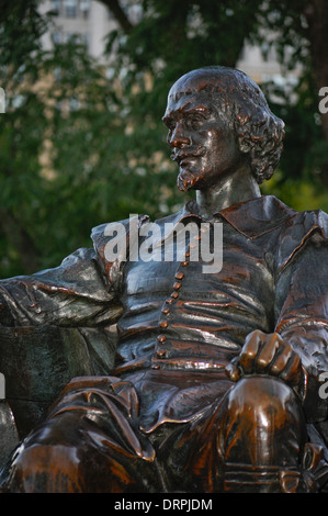 William Shakespeare monumento a Lincoln Park di Chicago, Illinois. Progettata dallo scultore William Ordway Partridge nel 1893 Foto Stock