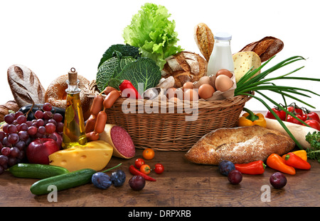 Grande varietà di cibi Foto Stock