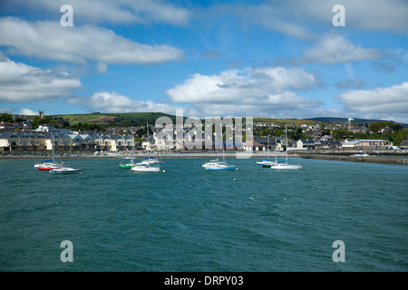 Vista sul porto di Wicklow Town, County Wicklow, Irlanda. Foto Stock