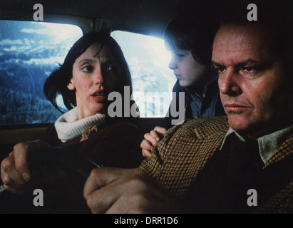 Il luminoso 1980 Warner Bros film diretto da Stanley Kubrick con da sinistra: Shelley Duvall, Danny Lloyd e Jack Nicholson Foto Stock