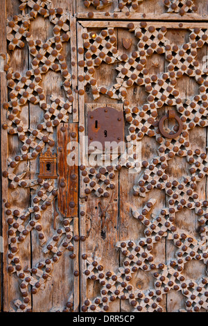 Morella in Maestrazgo castellon chiesa dettagli in Spagna Foto Stock