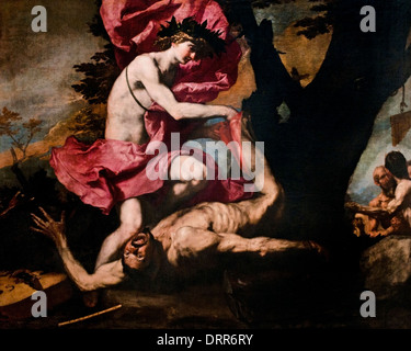 Feltro di Apollo Marsia 1637 Jusepe de Ribera ( Lo Spagnoletto ) 1591-1652 Spagna - Spagnolo Foto Stock