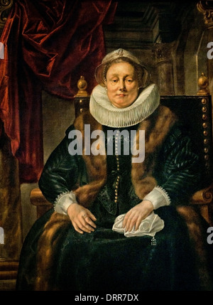 Ritratto di una signora anziana JACOB JORDAENS (1593-1678) belga fiamminga del Belgio Foto Stock