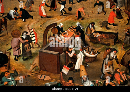 La lotta tra il Carnevale e la Quaresima di Pieter II Brueghel il Vecchio 1525 -1569 belga fiamminga del Belgio Foto Stock