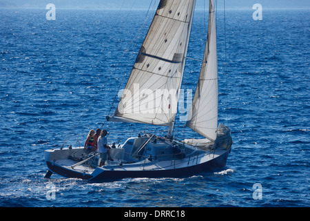 Barca a vela in Croazia Foto Stock