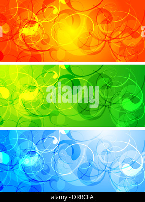 Serie di vibranti banner astratto Foto Stock