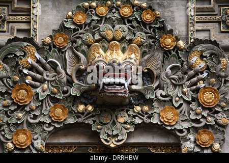 Ornamento, tempio porta, Bali - Indonesia Foto Stock