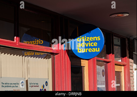 Citizens Advice Bureau segno Stratford upon Avon Regno Unito Foto Stock