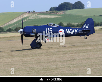 Hawker Sea Fury FB10 (dipinta come una FB11) Conserve di aerei da combattimento a Flying Legends airshow di Foto Stock