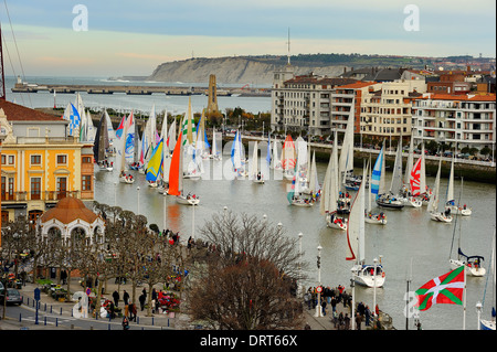 Regata a vela " El Gallo' Portugalete, Biscaglia. Paesi Baschi, Spagna, Europa Foto Stock