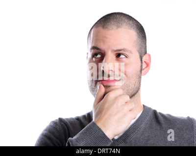 Un giovane uomo di pensiero Foto Stock