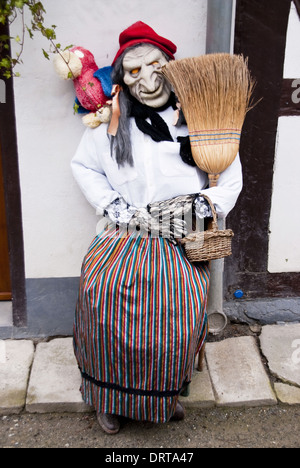 Strega in Montagne Harz, Germania Foto Stock