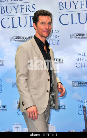 Matthew McConaughey bei FotoCall zu Dallas acquirenti Club im Hotel Adlon in Berlin am 31.01.2014 - Foto: SuccoMedia / Ralf succo Foto Stock