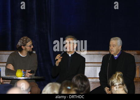 Dublino, Irlanda . 01 feb 2014. Il nunzio papale Charles John Brown ha affrontato la annuale conferenza Rubicone, una santa Trinità (Chiesa d'Irlanda), Rathmines, iniziativa, una conferenza annuale che riunisce persone di dibattito per trovare nuovi modi per coinvolgere la fede in tutte le sfere di influenza.a Dublino, Irlanda. Il 1 febbraio 2014. Credito: Michael Debets/Alamy Live News Foto Stock