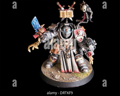 Il cavaliere grigio Terminator Games Workshop dipinte a mano e Warhammer 40,000 figura in miniatura Foto Stock