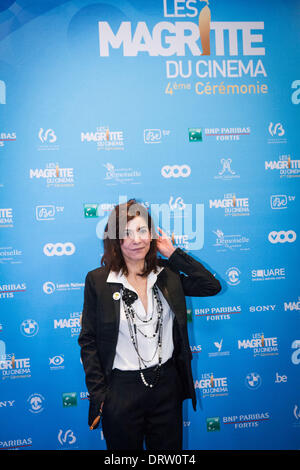 Bruxelles, Belgio. Il 1° febbraio 2014. L'attrice Lubna Azabal al 4° cerimonia di Magritte celebra il meglio del belga industria cinematografica. © Aurore Belot/NurPhoto/ZUMAPRESS.com/Alamy Live News Foto Stock