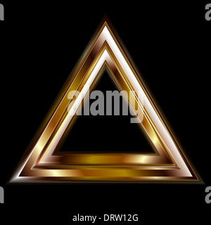 Abstract incandescente forma triangolare. Logo vettoriale EPS 10 Foto Stock