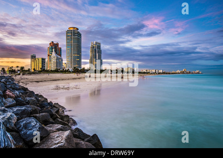 Miami, Florida a South Beach. Foto Stock